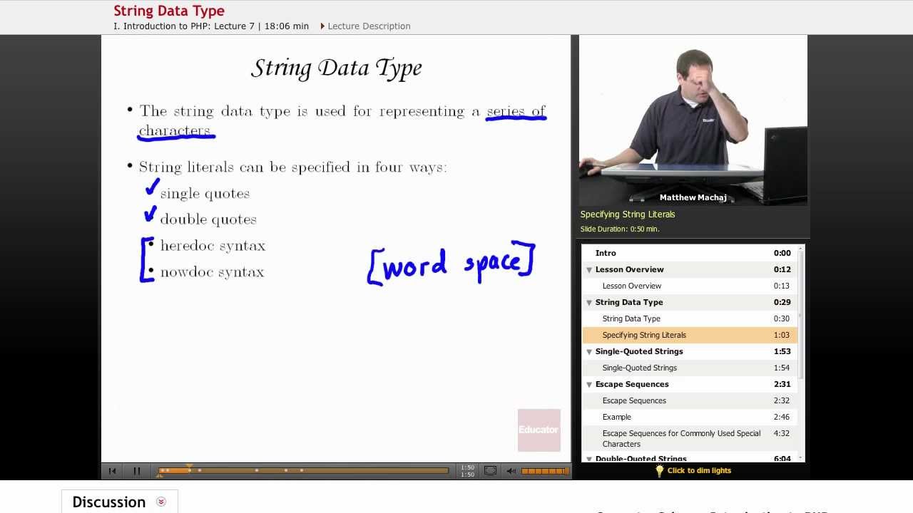 PHP - String Data Type - YouTube