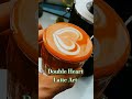 Perfect Double Heart Latte Art ❤️❤️ So Satisfying You Can’t Look Away! #coffee #heart #coffelover