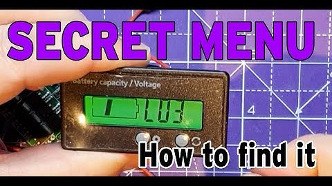 Changing the settings on the Battery capacity / Voltage  LCD device/module. Access the SECRET menu!