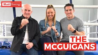 Shane and Barry McGuigan talk dangers of boxing & training in the McGuigan gym
