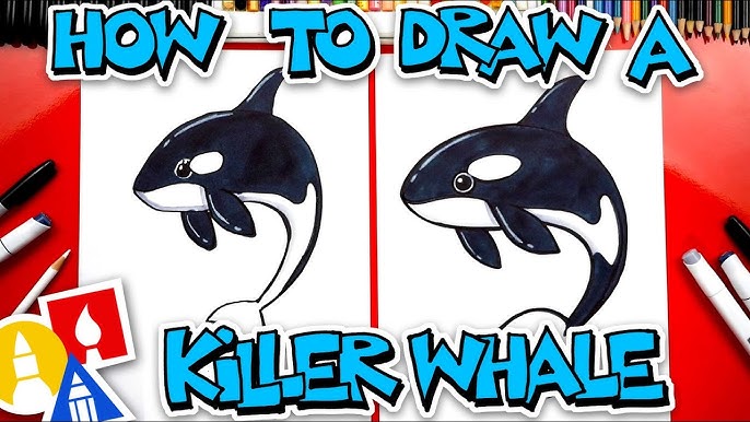 How To Draw a Killer Whale (Orca) | Easy Drawing for Kids - YouTube