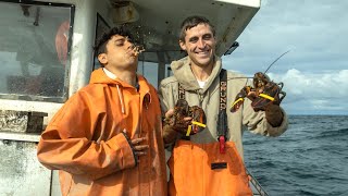 Maine Lobster Catch And Cook! (New Guy Got SEASICK!)