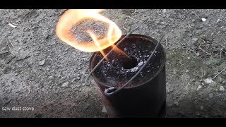 Mini Camping Saw Dust Stove Tutorial