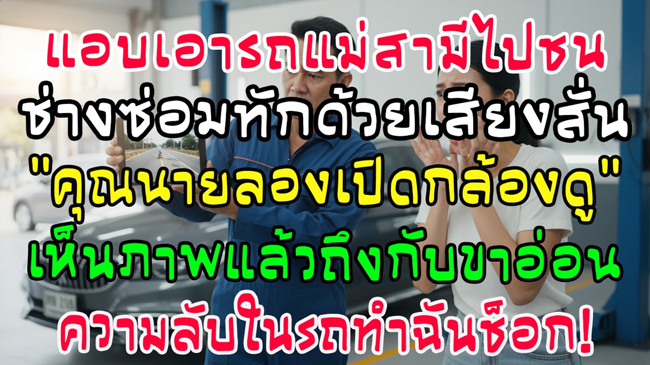 แอบเอารถแม่ผัวไปชน! ช่างเสียงสั่นบอกให้ดูกล้องหน้ารถ พอเห็นภาพข้างในทำเอาฉันเข่าทรุด แทบเป็นลม