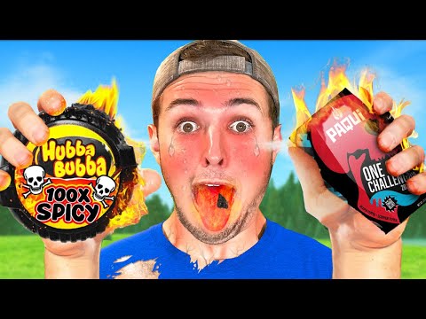 Don't Eat the World's HOTTEST FOODS! (Chip, Bubblegum, Hot Sauce & More)