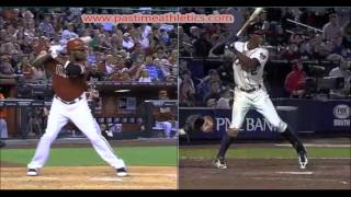 Justin Upton vs BJ Upton Slow Motion Home Run Baseball Swing - Hitting Mechanics Braves MLB