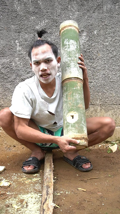 cara ngagetin si apwan‼️meriam bambu
