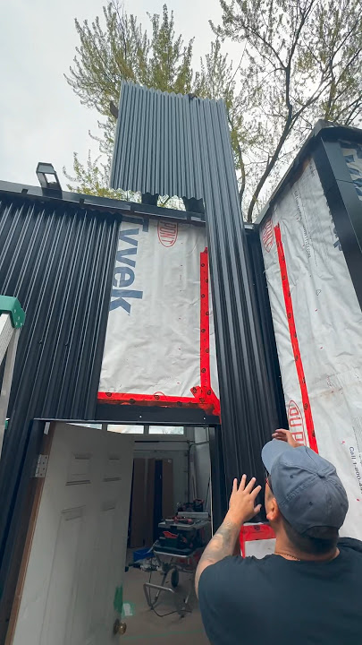 Corrugated metal siding prep & install