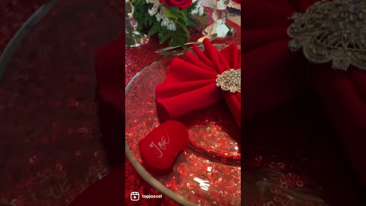 Valentines Day dinner table set up idea. 