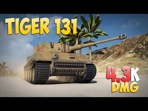 Видео: Tiger 131 - 6 Kills 4.3K DMG - Начальный! - Мир Танков