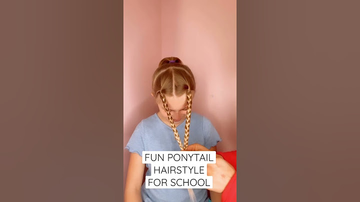 FUN PONYTAIL HAIRSTYLE FOR SCHOOL | Audrey and Victoria #shorts28 #hairstyle #hairtutorial
