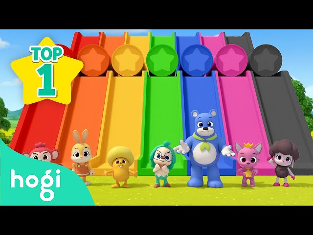 Learn Colors with Slide and More! | +Compilation | Colors for Kids | Pinkfong & Hogi Nursery Rhymes class=