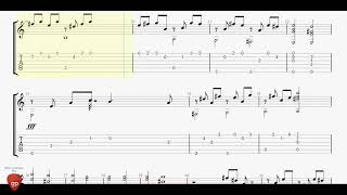 Video thumbnail of "Silvius Leopold Weiss - Prelude in D - Guitar Tab"