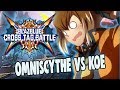 Koefficient Vs. Omniscythe FT10 | Blazblue Cross Tag Battle Online Matches