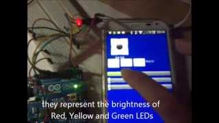 My First Android App controls Arduino LEDs via bluetooth 学习 安卓 编程 screenshot 2