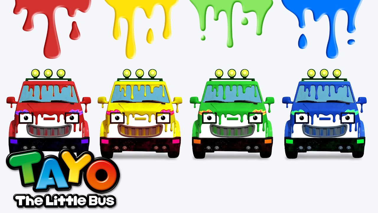 ¡Aprende los colores con el coche zombie blanco! | Aprendiendo colores divertidos | Tayo en español