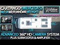 Mega motorhome retrofit advanced 360 camera system  alpine under seat sub  amp into carthago