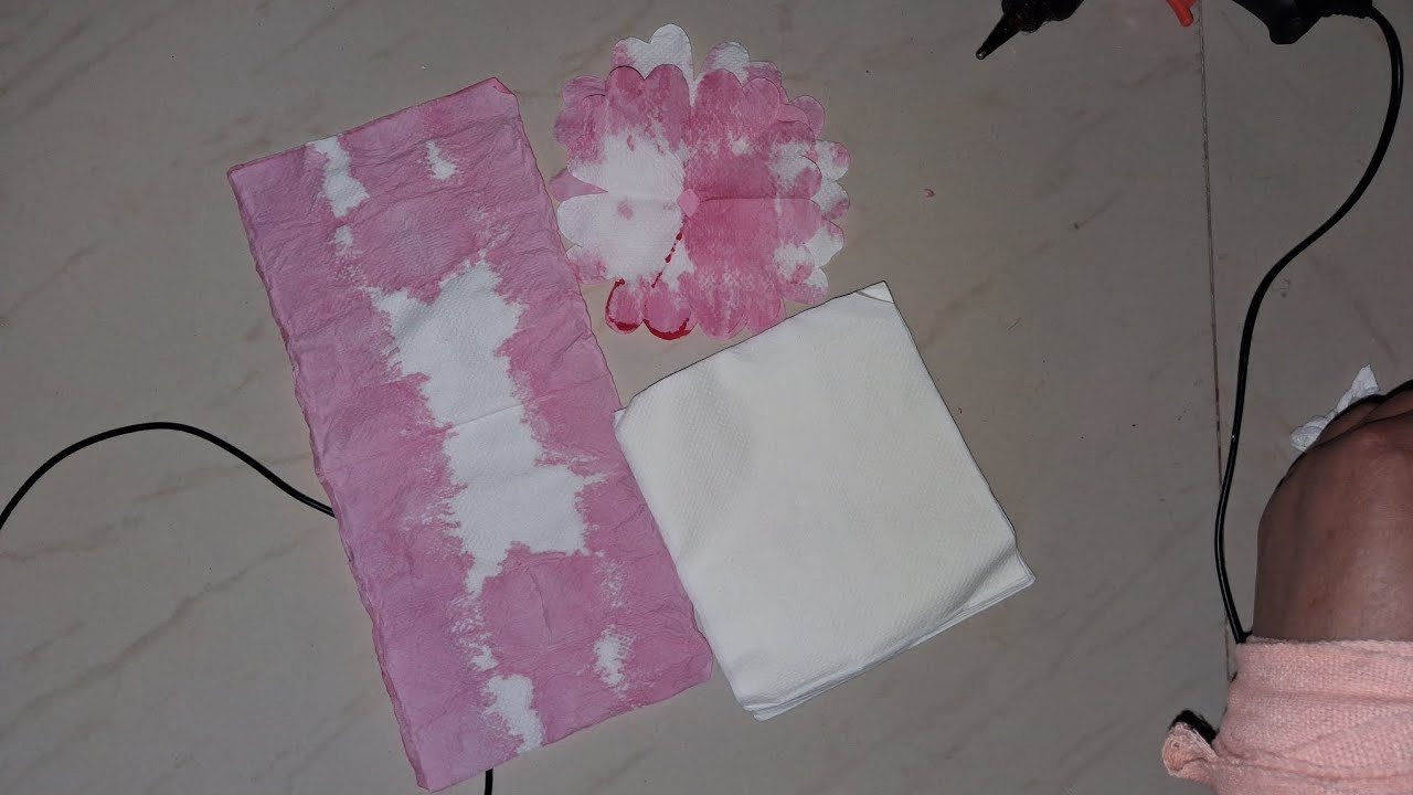 🌸 5 Easy DIY Napkin Flower Ideas | Tissue Paper Craft 🌸/tissue paper flower/paper craft #craft #diy 