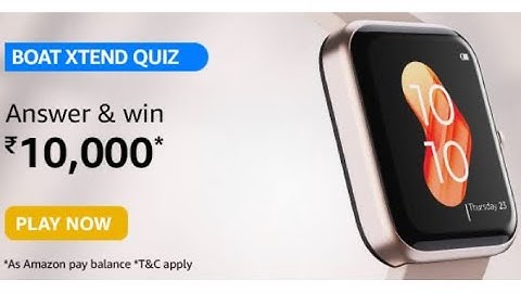Amazon Quiz Answers | boAt Xtend Quiz | Win ₹10,000 Amazon Pay Balance | 25 June 2021 | FunZone