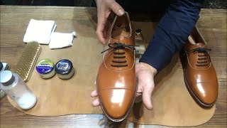 自宅で出来る 新品の革靴 履きおろし前のお手入れ方法 革靴のプレメンテナンス Youtube