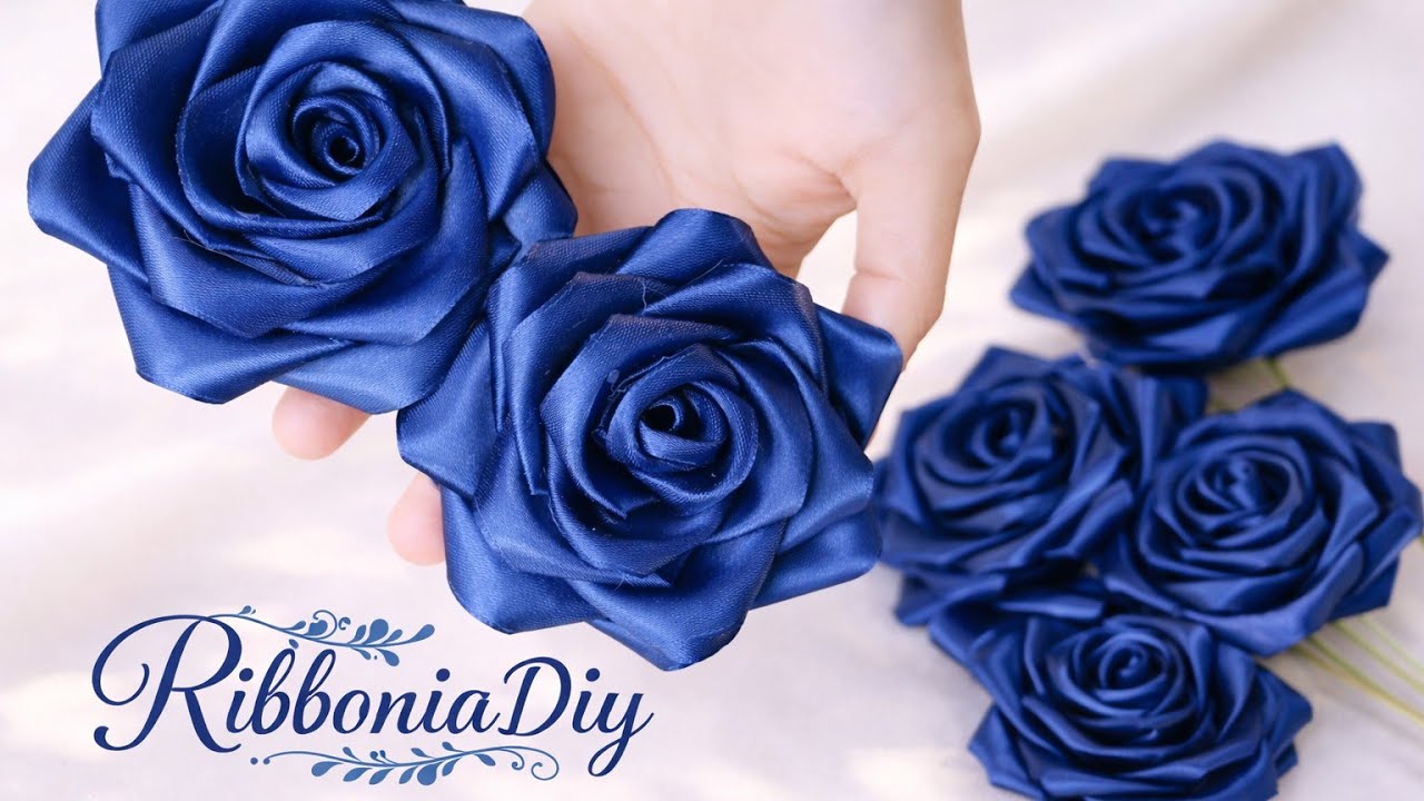 How to make satin flowers for a beautiful and easy flowers bouquet / diy rose satin 