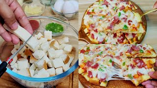 Pan Pizza | Pan Bread pizza | 10 Minute Delicious Bread Pizza Recipe | No Bake, No oven
