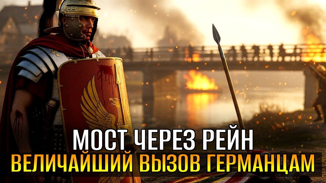 РИМСКИЕ ИНЖЕНЕРЫ Построили МОСТ За 10 ДНЕЙ Через Рейн! Германцы Были в ШОКЕ!