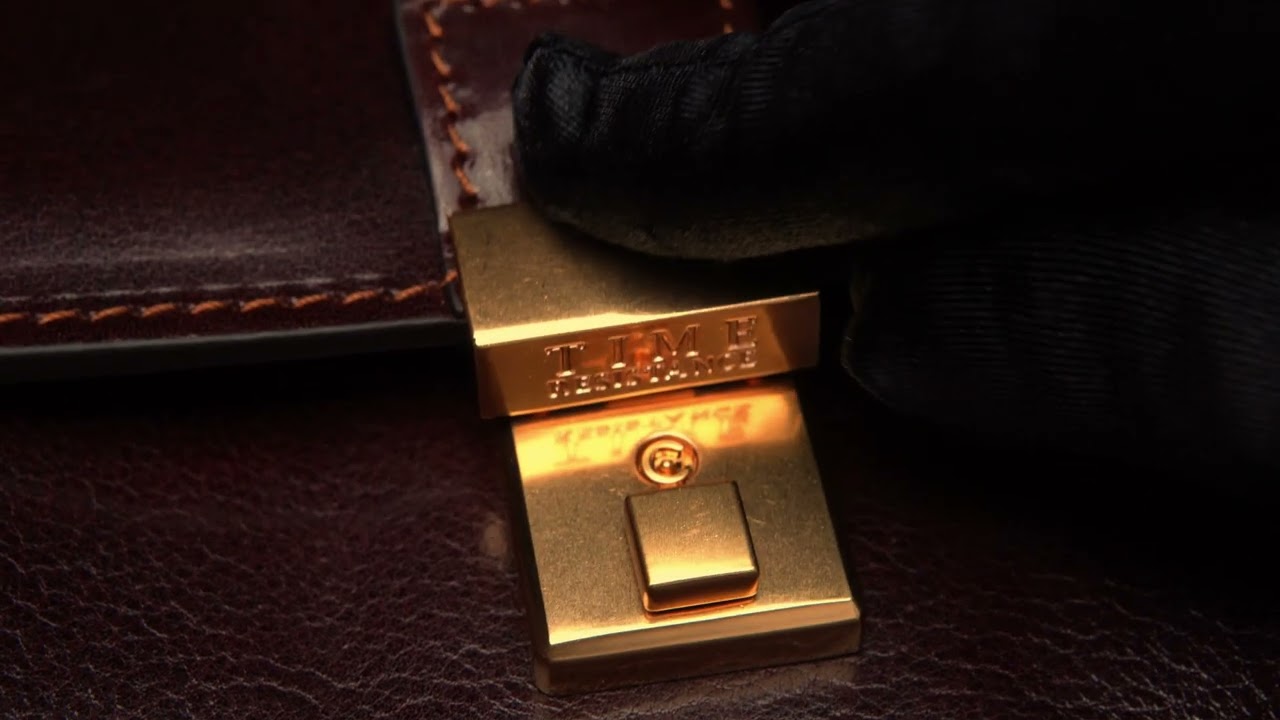 Small Brown Leather Briefcase - Walden | Time Resistance Official Video