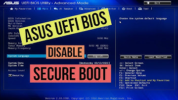 How to disable the secure boot on a ASUS BIOS