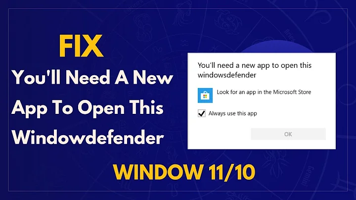 Fix "You'll Need A New App To Open This Windowdefender" window 11/10