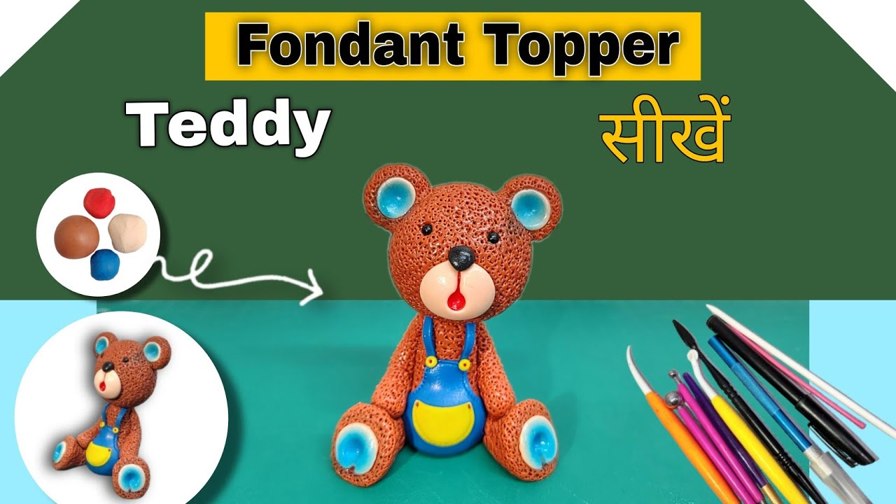 How to make Fondant Teddy Bear || Making fondant idea