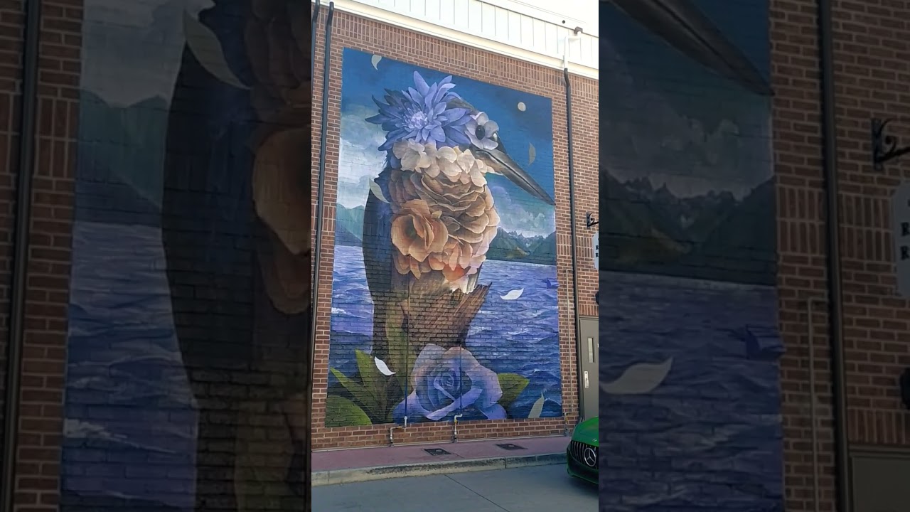 So beautiful mural with bird