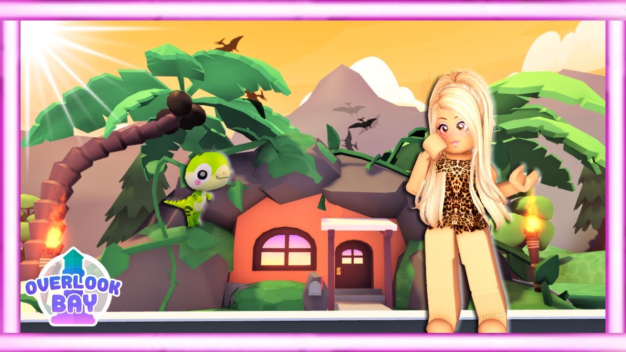🏡 House tour de la *NUEVA* casa CUEVA + DINOSAURIOS❗ - Overlook Bay Roblox