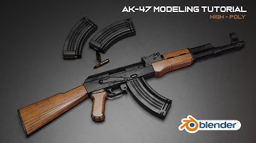 How to Model an AK-47 in High Detail | Blender Modeling Tutorial (Arijan)