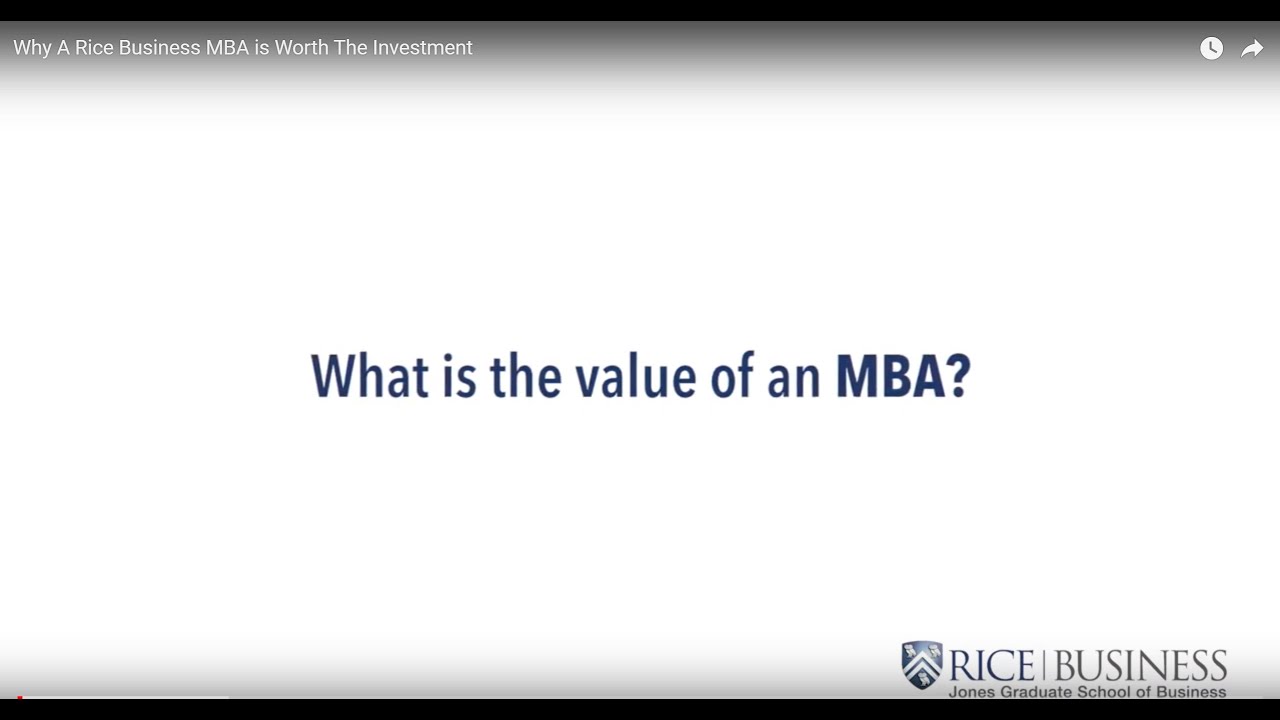 rice mba video essay