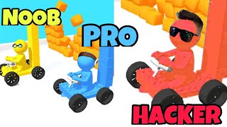 NOOB vs PRO vs HACKER in Kart Race.io screenshot 3