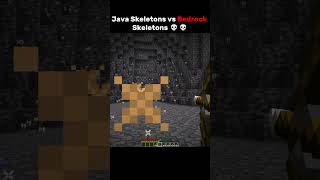 Java Skeletons vs Bedrock Skeletons 💀 #minecraft #minecraftshorts #shorts