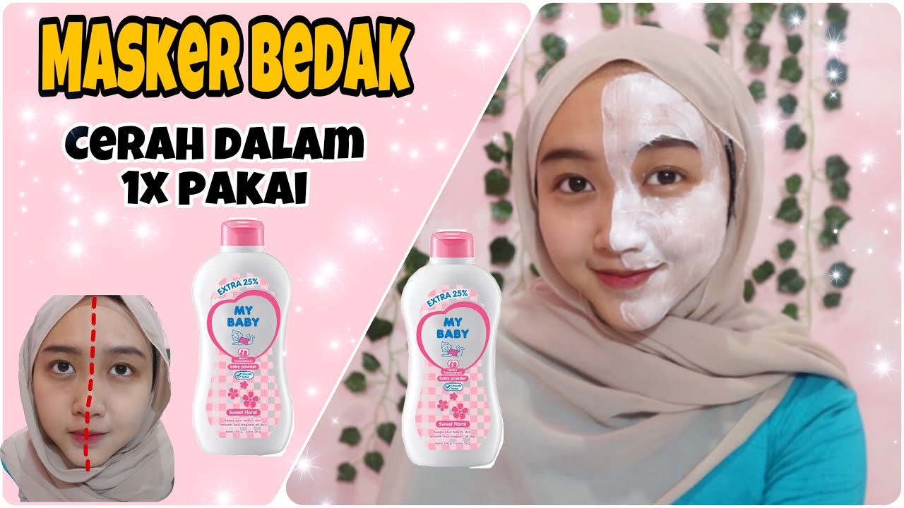 CARA BIKIN KULIT PUTIH CERAH dalam 1x pakai  MASKER  BEDAK 