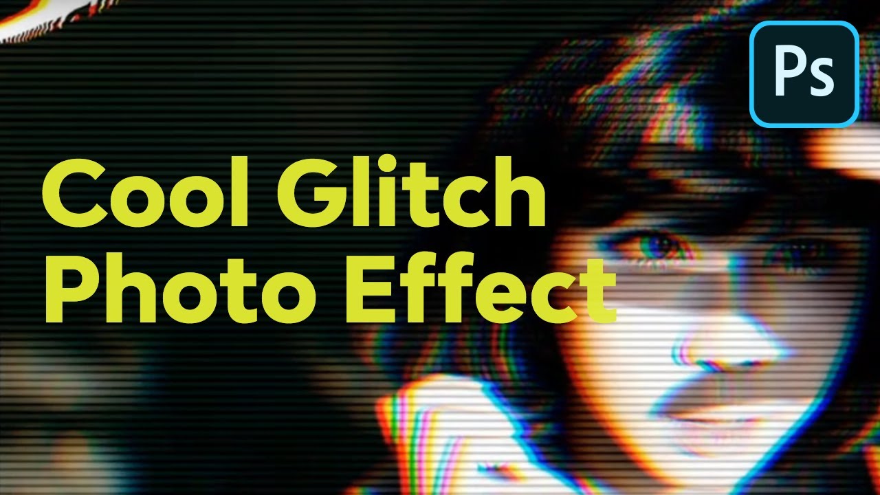 Glitch effect digital color distortion screen