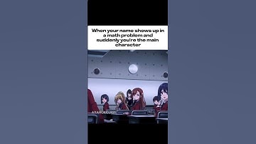 POV When your name shows up in a math problem