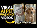 How to Create Viral AI Pet Washing Videos (100% Free AI Tools)
