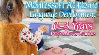 MONTESSORI LANGUAGE DEVELOPMENT 03 YEARS! Montessori At Home Language Activities & Progression