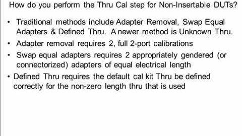 Non-Insertable Device Calibration On Vector Network Analyzers