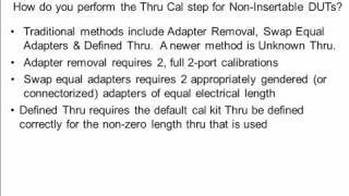 Non-Insertable Device Calibration On Vector Network Analyzers