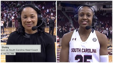 Dawn Staley & Tiffany Mitchell Post-Game ESPNU Interview (LSU) - 2/28/16