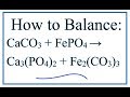 Balancing Chemical Equations Concepts