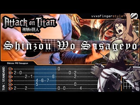 Attack-on-Titan---Shinzou-wo-Sasageyo---Fingerstyle-Guitar-Cover-TAB-Tutorial