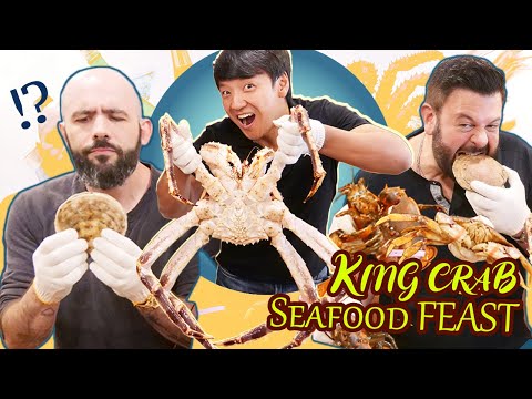 KING CRAB SEAFOOD FEAST & Sake With Adam Richman & Binging with Babish | Strictly Dumpling