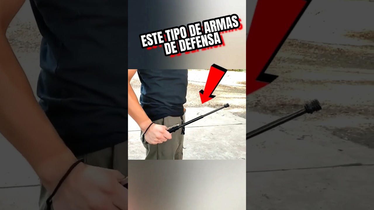 Baston retractil automático ¿cómo funcionan? #defensapersonal #selfdefense  #viralvideo #short 