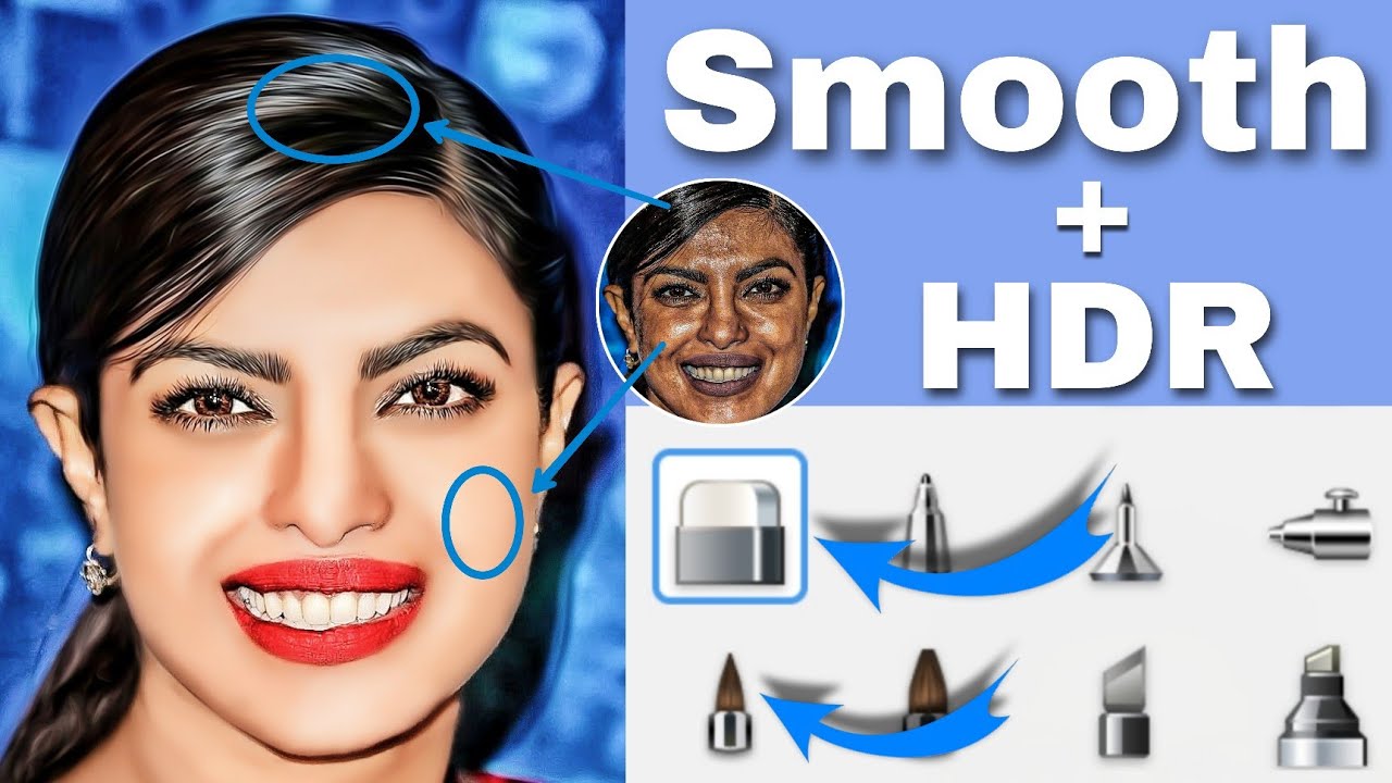 Smooth + HDR Photo Editing | Secre Tricks | Photo Smooth Kaise Karein ...